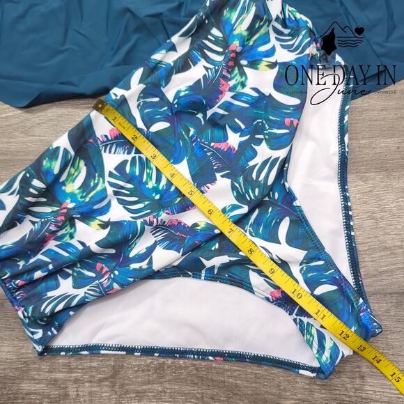 Adisputent High Waist Flounce Bikini Swimsuit Size XL - Picture 5 of 6